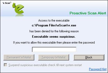 Fig.3: eScan Proactive Scan Alert